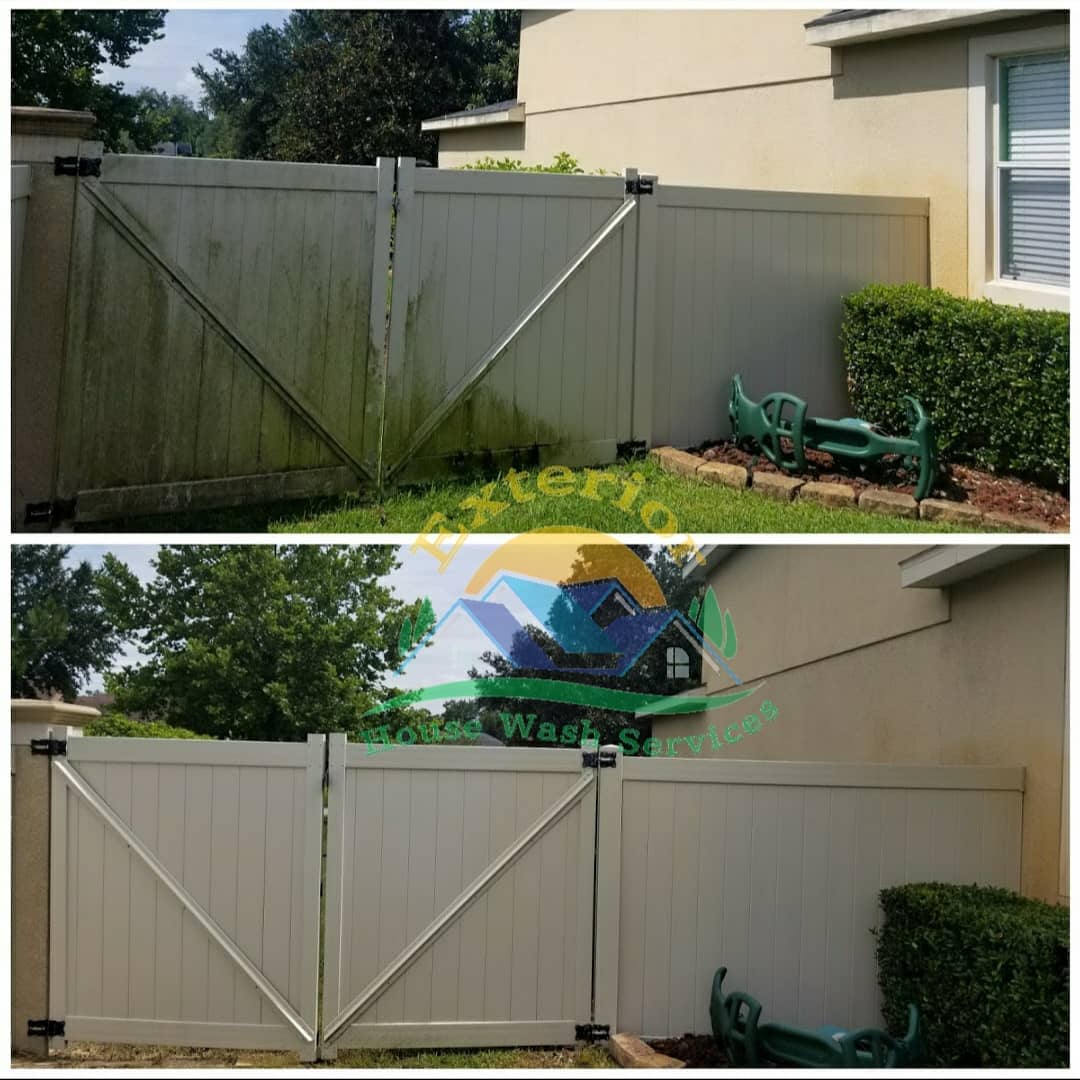 Fence washed